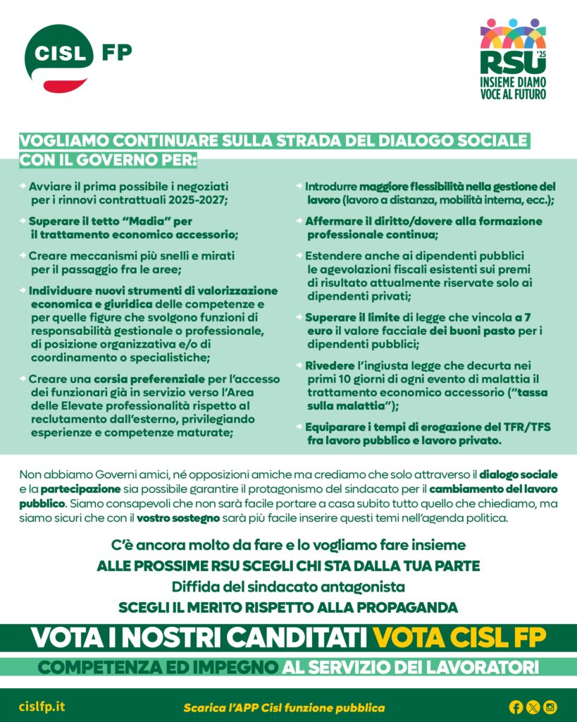 Funzioni Centrali: le chiacchiere stanno a zero | Cisl Fp | Ministero della Cultura