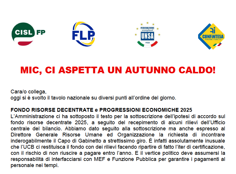 Home | Cisl Fp | Ministero della Cultura